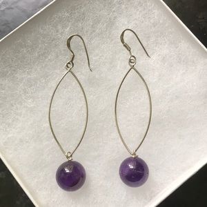 Sterling Silver & Amethyst Earrings